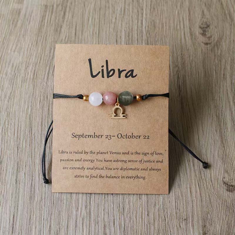 🌌 12 Sternzeichen Armband | Handgefertigt aus Naturstein – Magnetisch Harmonisiert | Dein Amulett 💫