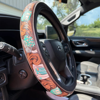 Retro-Western-Cowboy-Auto-Universal-Lenkradbezug