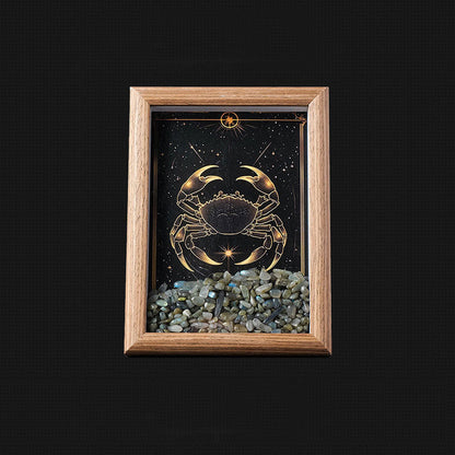 Sternzeichen Fotorahmen 🔮 | Persönliches Geschenk mit Heilsteinen – Energie, Schutz & Glück ✨