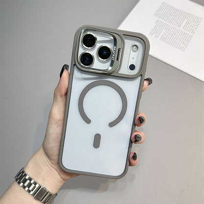 📱 2-in-1 Magnetic Case: Stoßfest mit Flip-Objektivschutz & Kickstand ✨