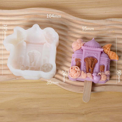 Kreative florale Eiscreme Silikonform
