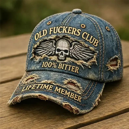 „Old Bastards Club“ Vintage-Cap ✨ Das perfekte Geschenk für echte Kerle 💀