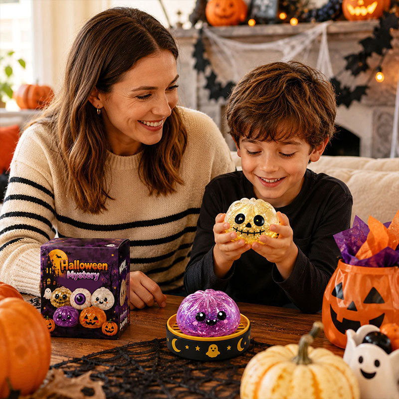 👻 Premium Halloween Knautschspielzeug — Wunschmodell wählen (Keine Blindbox)! 👁️