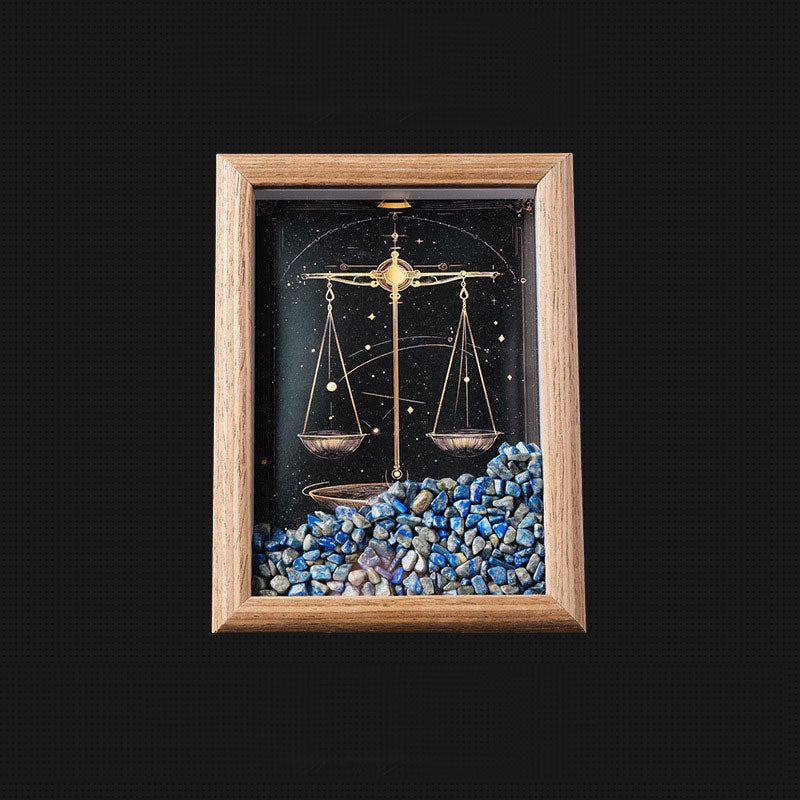 Sternzeichen Fotorahmen 🔮 | Persönliches Geschenk mit Heilsteinen – Energie, Schutz & Glück ✨