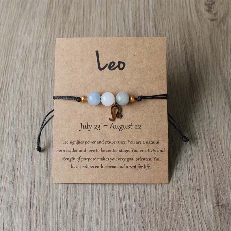 🌌 12 Sternzeichen Armband | Handgefertigt aus Naturstein – Magnetisch Harmonisiert | Dein Amulett 💫