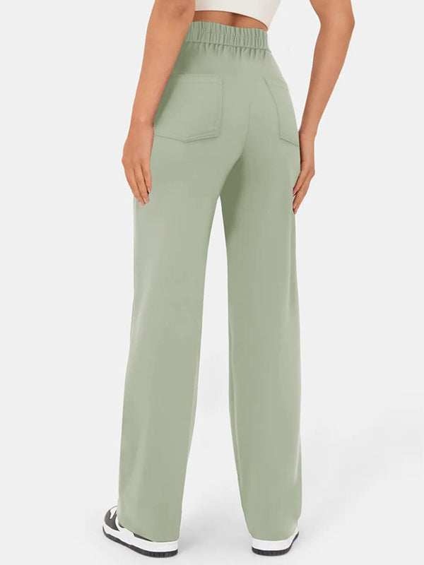 ⏳Hochelastische Multi-Pocket-Hose/Einfarbig lässige gerade Multi-Pocket-Hose mit hoher Elastizität