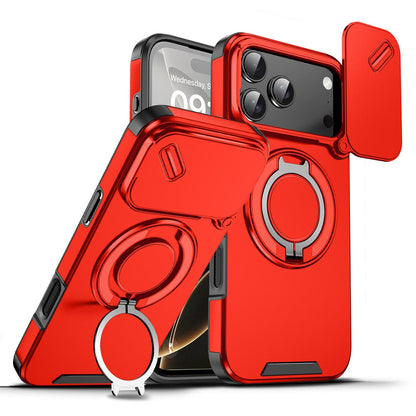 🍎🔄 iPhone Panzerhülle: Mit 360° Stativ-Ring & Schiebbarer Kamera-Abdeckung 📸