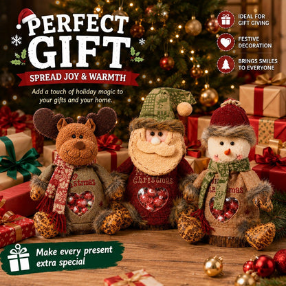 🎅 Süßer Weihnachts-Geschenkbeutel mit 3D-Figur – Das herzerwärmende Highlight, das Kinderaugen zum Leuchten bringt!
