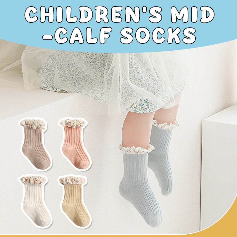 🌸 Extra Weiche Mädchensocken | Macaron-Farben & Chiffon-Rüschen ✨ | Aus Baumwolle