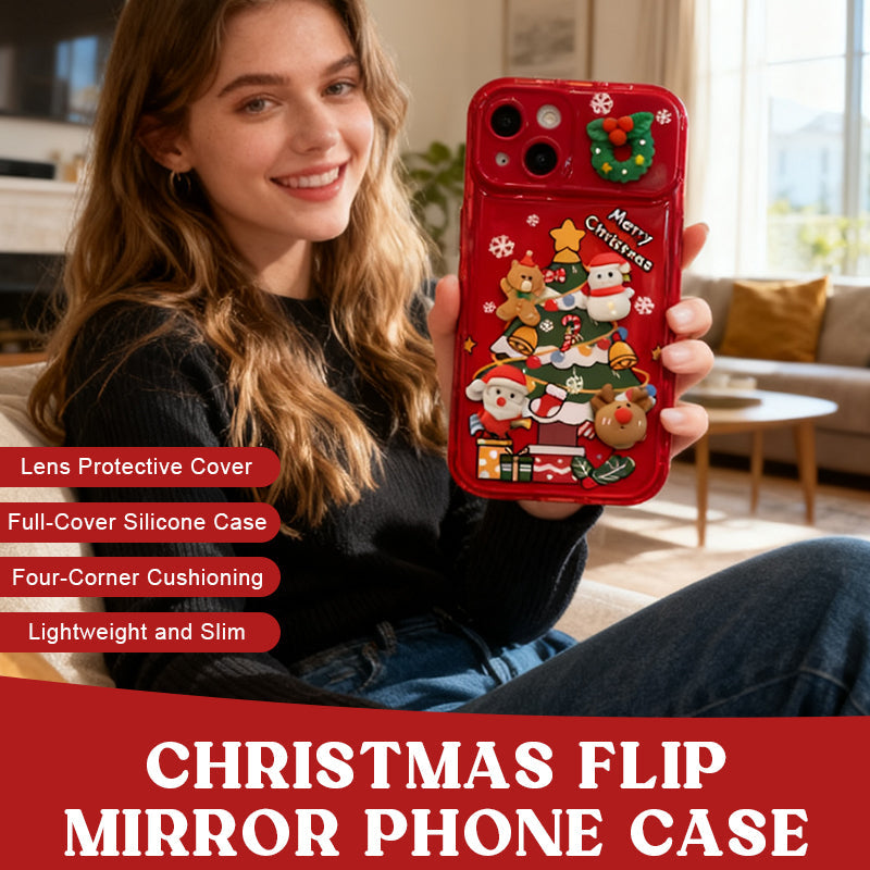 🎅✨ Weihnachts-Handyhülle in limitierter Auflage mit Klappspiegel