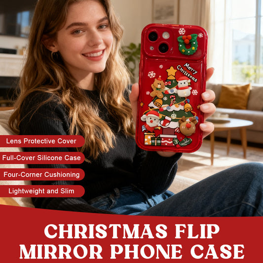 🎅✨ Weihnachts-Handyhülle in limitierter Auflage mit Klappspiegel