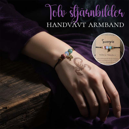 🌌 12 Sternzeichen Armband | Handgefertigt aus Naturstein – Magnetisch Harmonisiert | Dein Amulett 💫