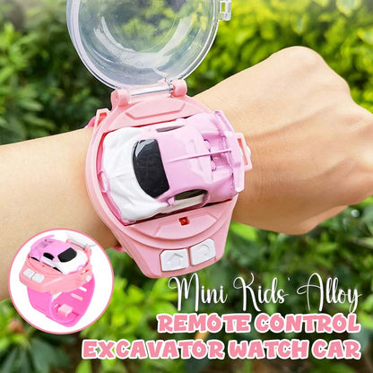 Bagger Spielzeug Uhr 🚜 | Mini Ferngesteuertes Auto mit Watch Controller | Geschenk für Kinder ab 3 Jahren 🎁