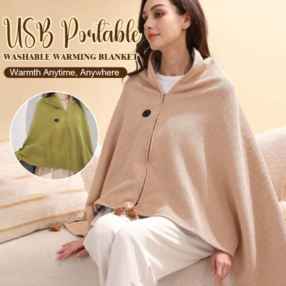 USB Heizdecke Tragbar & Waschbar ☁️ Kuschelige Wärme für Reisen & Büro – Mit Überhitzungsschutz 🛡️