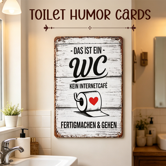 Lustiges Toilettenschild im Vintage-Stil – Deko mit Humor 🚻✨