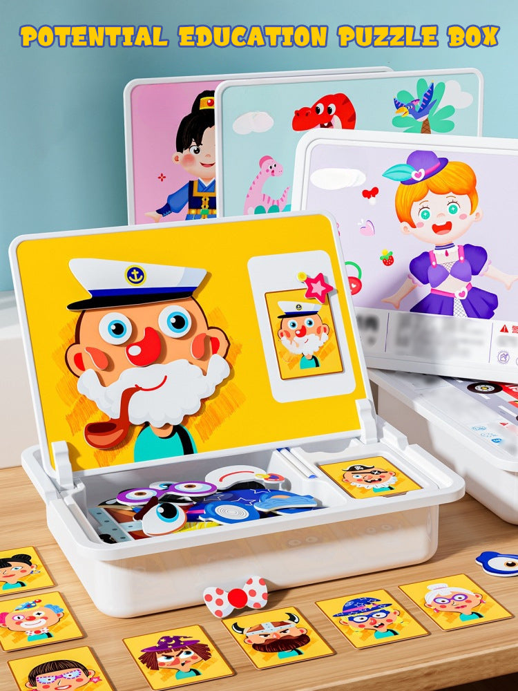 💥 50% BLACK FRIDAY DEAL! 🧩 Magnetisches Gesichter Puzzle | Kreatives Lernspielzeug 👶