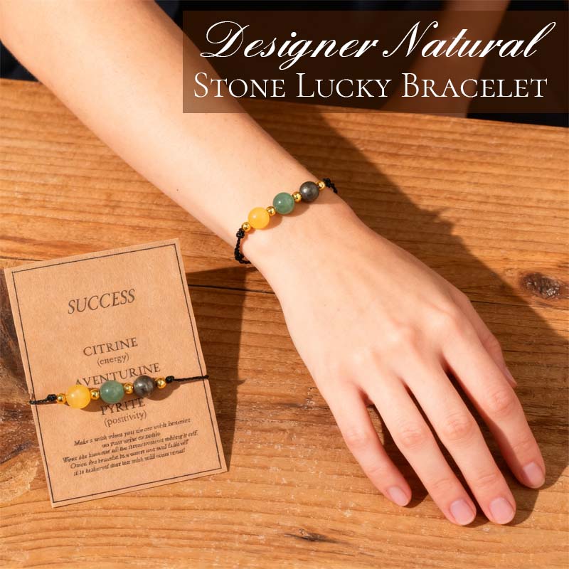 💎 Naturstein Armband Damen ✨ | Verstellbarer Glücksbringer 🍀 | INS Style Edelstein Schmuck 🧘‍♀️