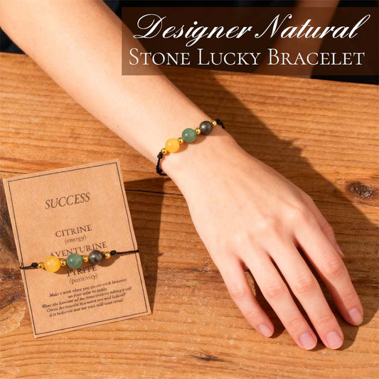💎 Naturstein Armband Damen ✨ | Verstellbarer Glücksbringer 🍀 | INS Style Edelstein Schmuck 🧘‍♀️