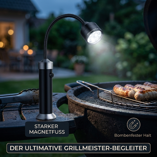 ⚡ Profi Magnet-Grillleuchte mit Zoom-Fokus 🥩