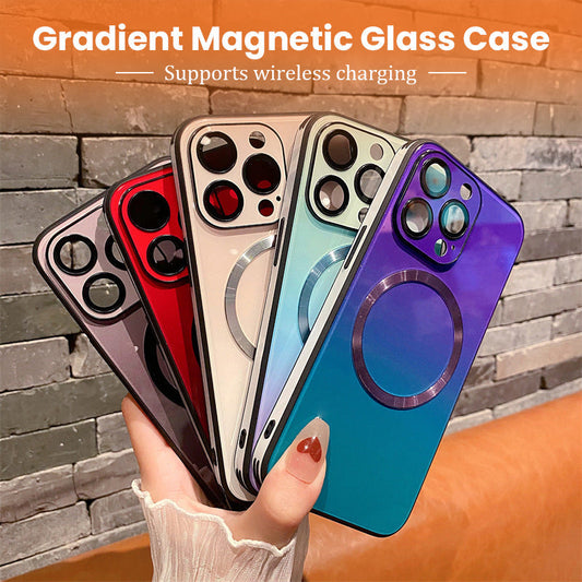 📱Handyhülle aus magnetischem Glas mit Farbverlauf