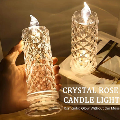 ✨ Kerzenständer mit Kristallrose – romantischer Glanz ohne Chaos