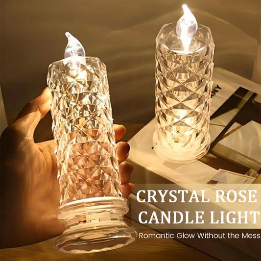 ✨ Kerzenständer mit Kristallrose – romantischer Glanz ohne Chaos