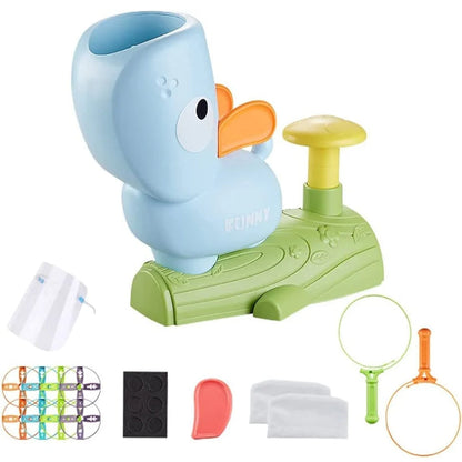 🚀 UFO Frisbee Werfer Pedal-Spielzeug für Kinder | Outdoor Fangspiel mit Netz 🤸