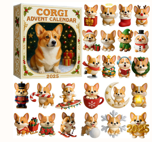 🐶 Corgi Adventskalender 2025 | 24 Mini Figuren 🎁 Sicher Kaufen auf Rechnung mit Klarna
