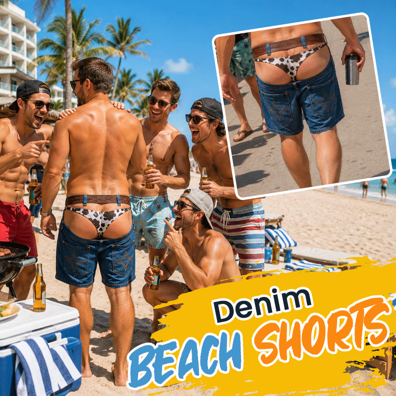 Sieht aus wie Jeans, schwimmt wie Badehose: Fake-Denim Swim Shorts 😎