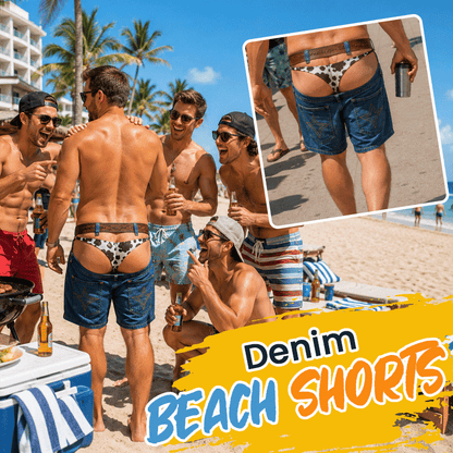 Sieht aus wie Jeans, schwimmt wie Badehose: Fake-Denim Swim Shorts 😎