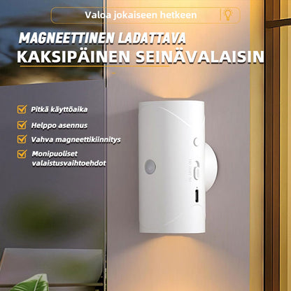 💡 Magnetische Aufladbare Doppel-Wandleuchte | Intelligente & Energieeffiziente Haushaltsbeleuchtung