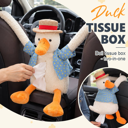 Schluss mit dem Chaos im Auto: Die süße Plüsch-Enten-Taschentuchbox für mehr Gemütlichkeit & Ordnung!