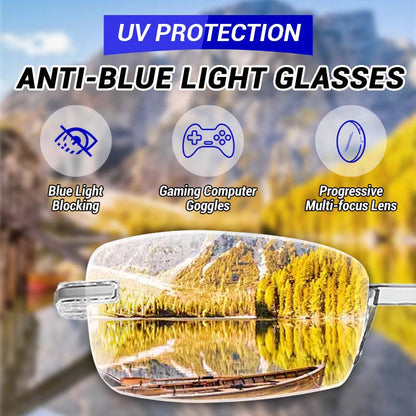 Stilvolle Lesebrille mit Autofokus | Blaulichtfilter & UV-Schutz | Herren & Damen Komfort-Brille für ganztägiges Tragen, Kristallklare Sicht