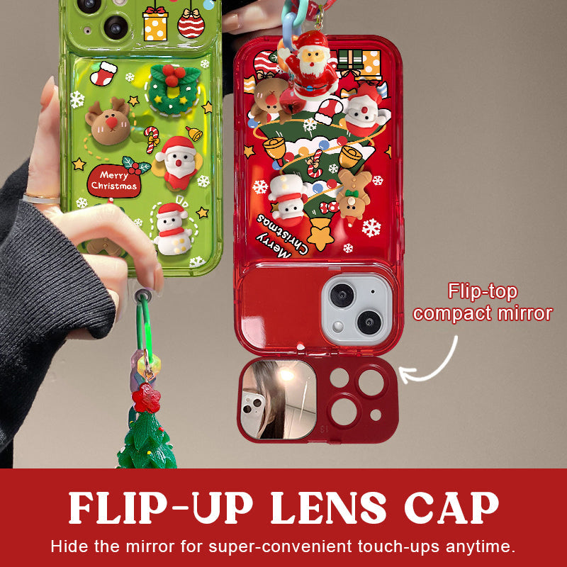 🎅✨ Weihnachts-Handyhülle in limitierter Auflage mit Klappspiegel
