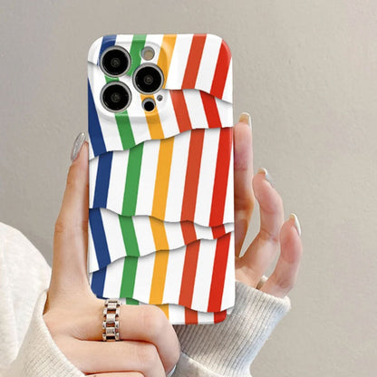 🌈Telefonhülle mit farblich kontrastierenden Streifen📱