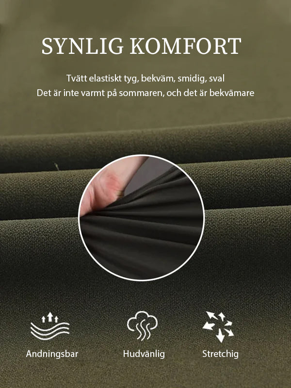 ⏳Hochelastische Multi-Pocket-Hose/Einfarbig lässige gerade Multi-Pocket-Hose mit hoher Elastizität