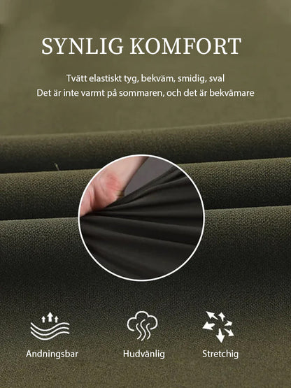 ⏳Hochelastische Multi-Pocket-Hose/Einfarbig lässige gerade Multi-Pocket-Hose mit hoher Elastizität