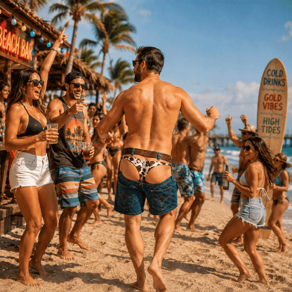 Sieht aus wie Jeans, schwimmt wie Badehose: Fake-Denim Swim Shorts 😎