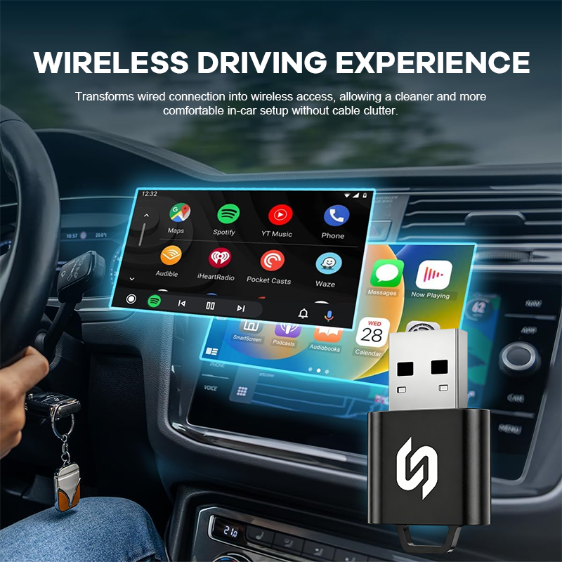 2-in-1 Wireless Auto-Adapter: Kabelloser Komfort für CarPlay & Android Auto 📡🚘