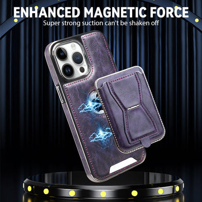 Telefonschutzhülle aus Leder mit Magnethalterung und multifunktionalem Kartenhalter