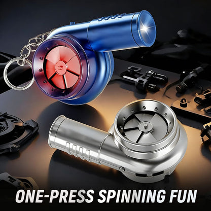 Turbo-Schlüsselanhänger mit Sound & LED – Spinnende Turbine für Autofans 🏎️💨