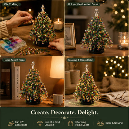 🎄 Zaubere Weihnachtsglanz ins Haus: Komplettes DIY Perlen-Weihnachtsbaum Set ✨ (Mit Engelspitze)