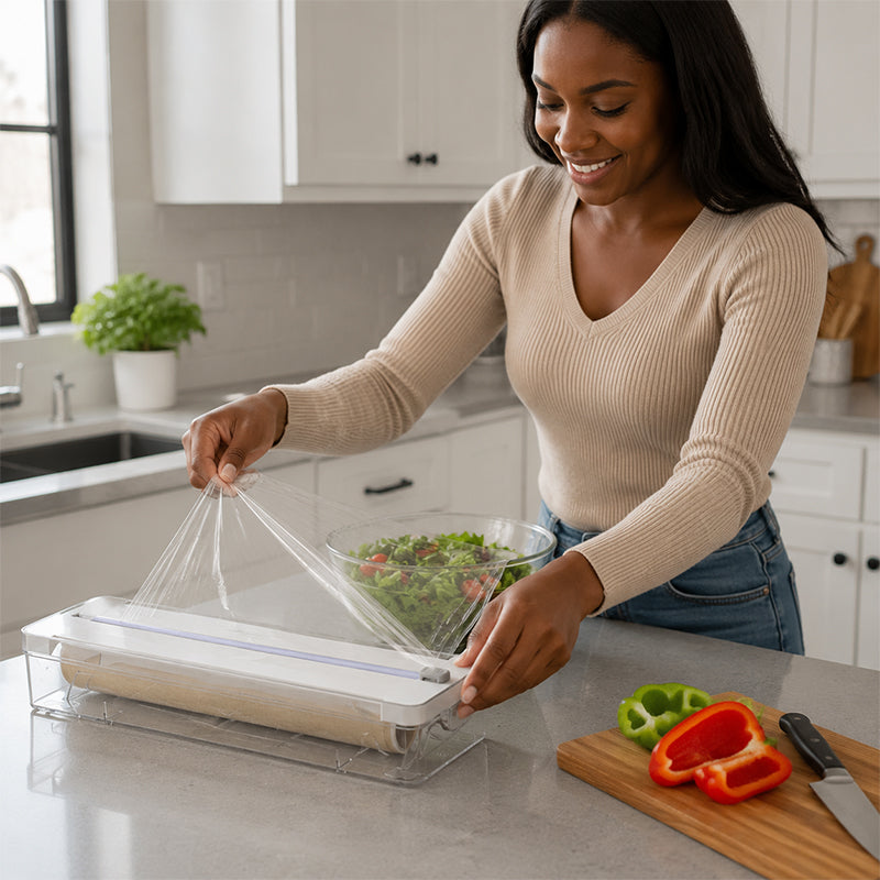 ✂️ Schluss mit verknitterter Folie! Smarter Folien-Dispenser mit Klinge 🍳