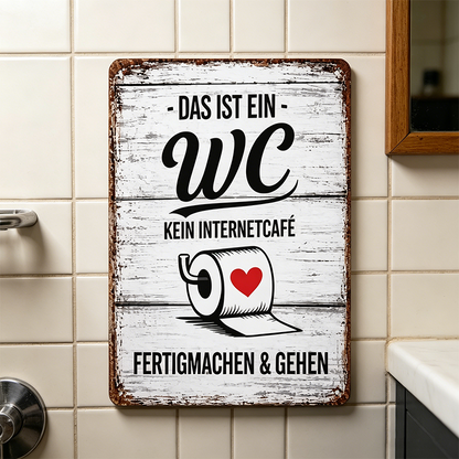 Lustiges Toilettenschild im Vintage-Stil – Deko mit Humor 🚻✨