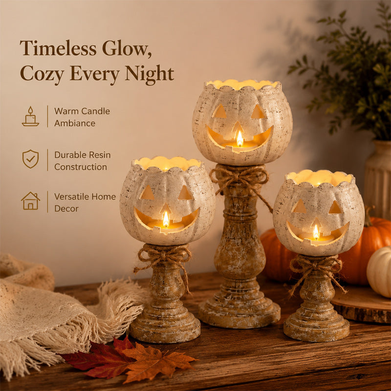 🕯️ Hol dir die gemütlichste Herbststimmung nach Hause: Kürbis-Kerzenhalter 🎃