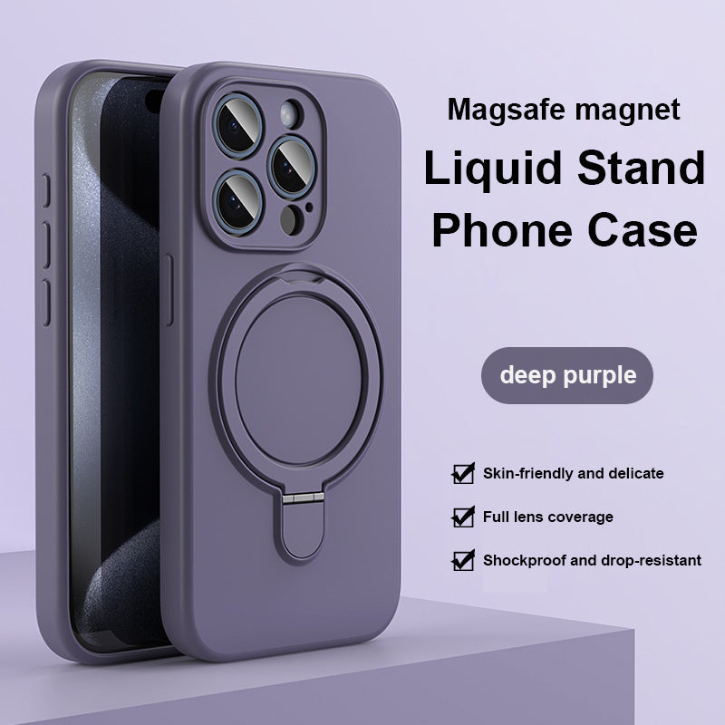 Liquid Silicone Magnetic Stand Phone Case