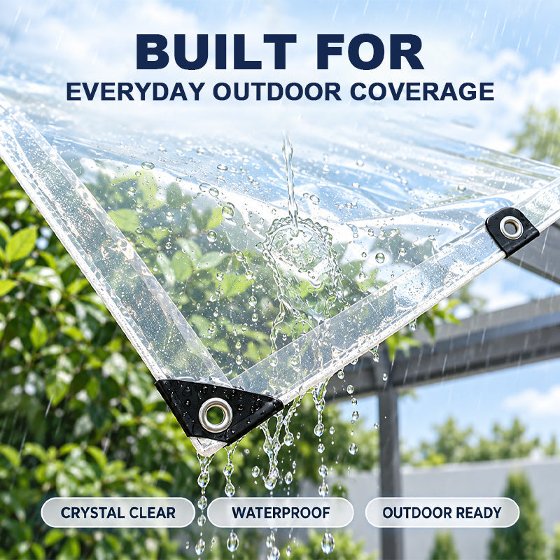 🌧️☀️ Clear Waterproof Rain Tarp — Bright, Protected Outdoor Spaces