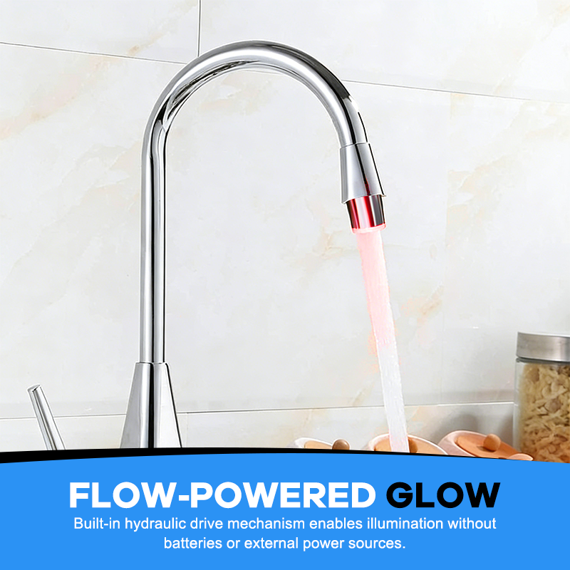 LED Wasserhahn-Aufsatz: Ohne Batterien ✨ Temperatur-Sensor & Farbwechsel – Komfort für Bad & Küche