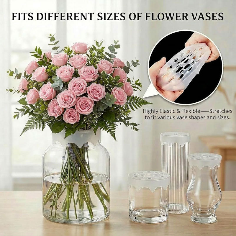 1+1 GRATIS: Silikon-Blumensteckhilfe (Dehnbar bis 10cm) für perfekte Bouquets 🌸