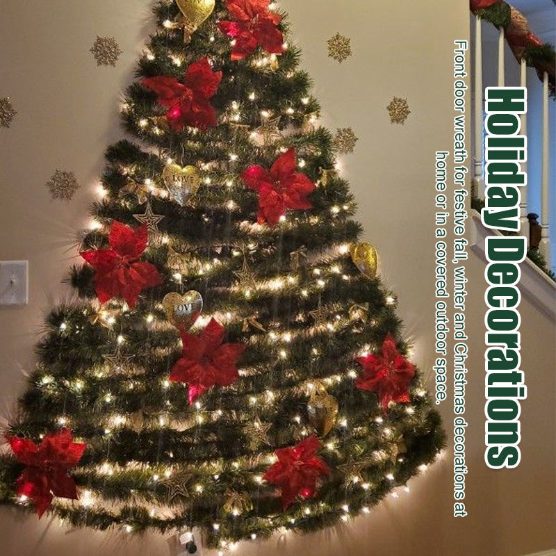 DIY-Weihnachtsbaum mit Rattanlichtern